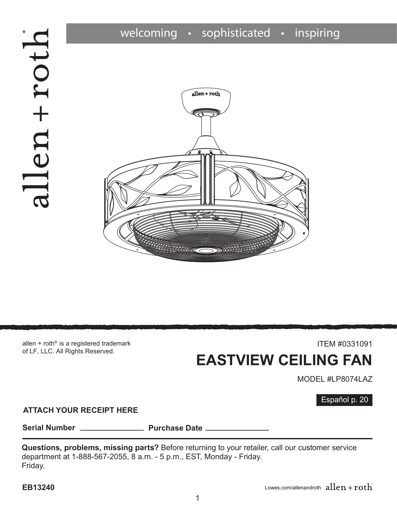 Allen Roth Eastview Ceiling Fan Manual Shelly Lighting