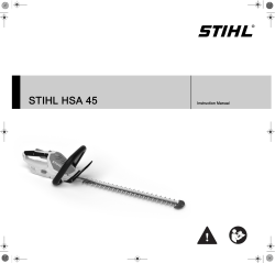 STIHL HSA 45 - Bedienungsanleitung, Benutzerhandbuch, Instruction