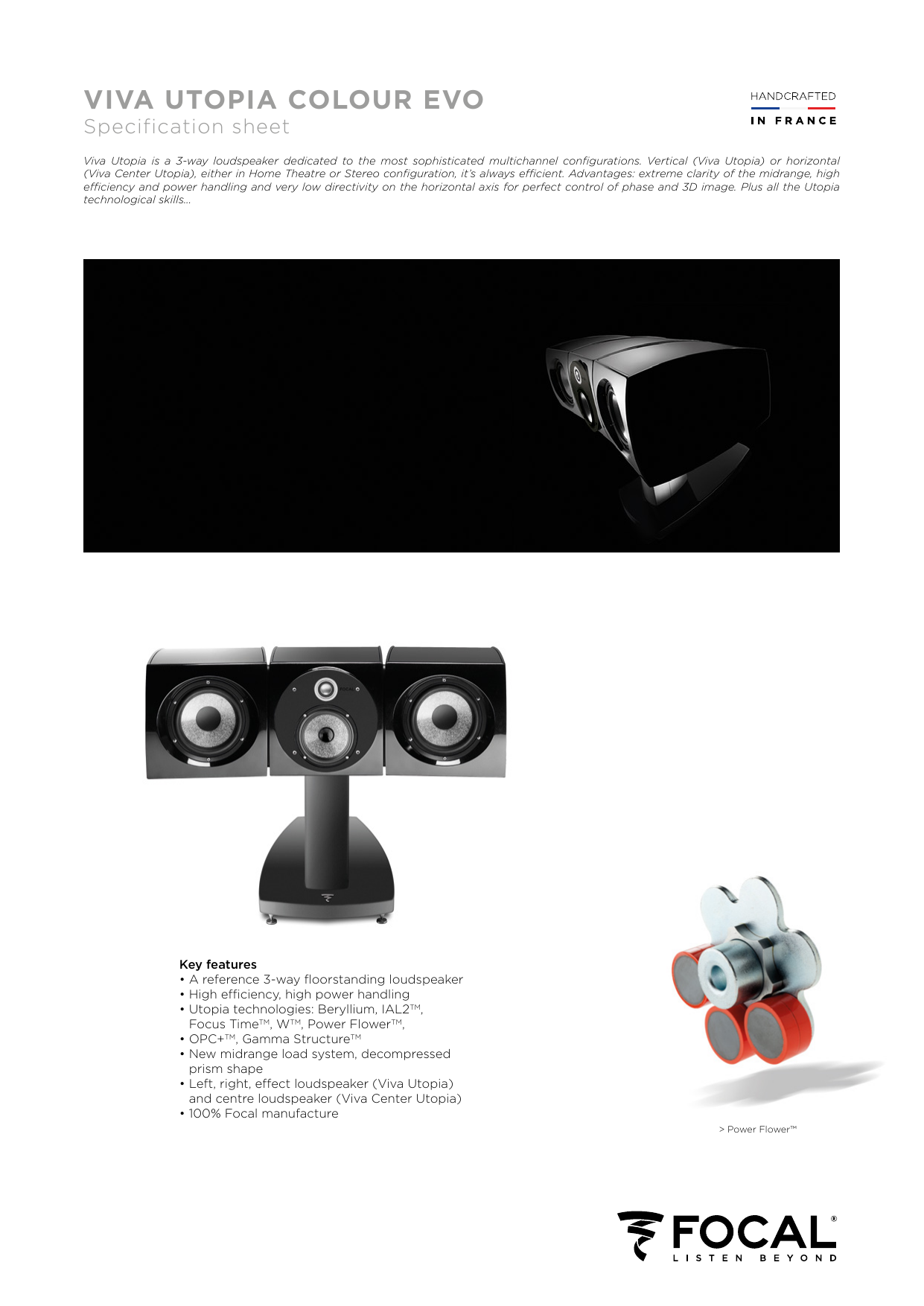 Focal Viva Utopia Colour Evo Specification sheet | Manualzz