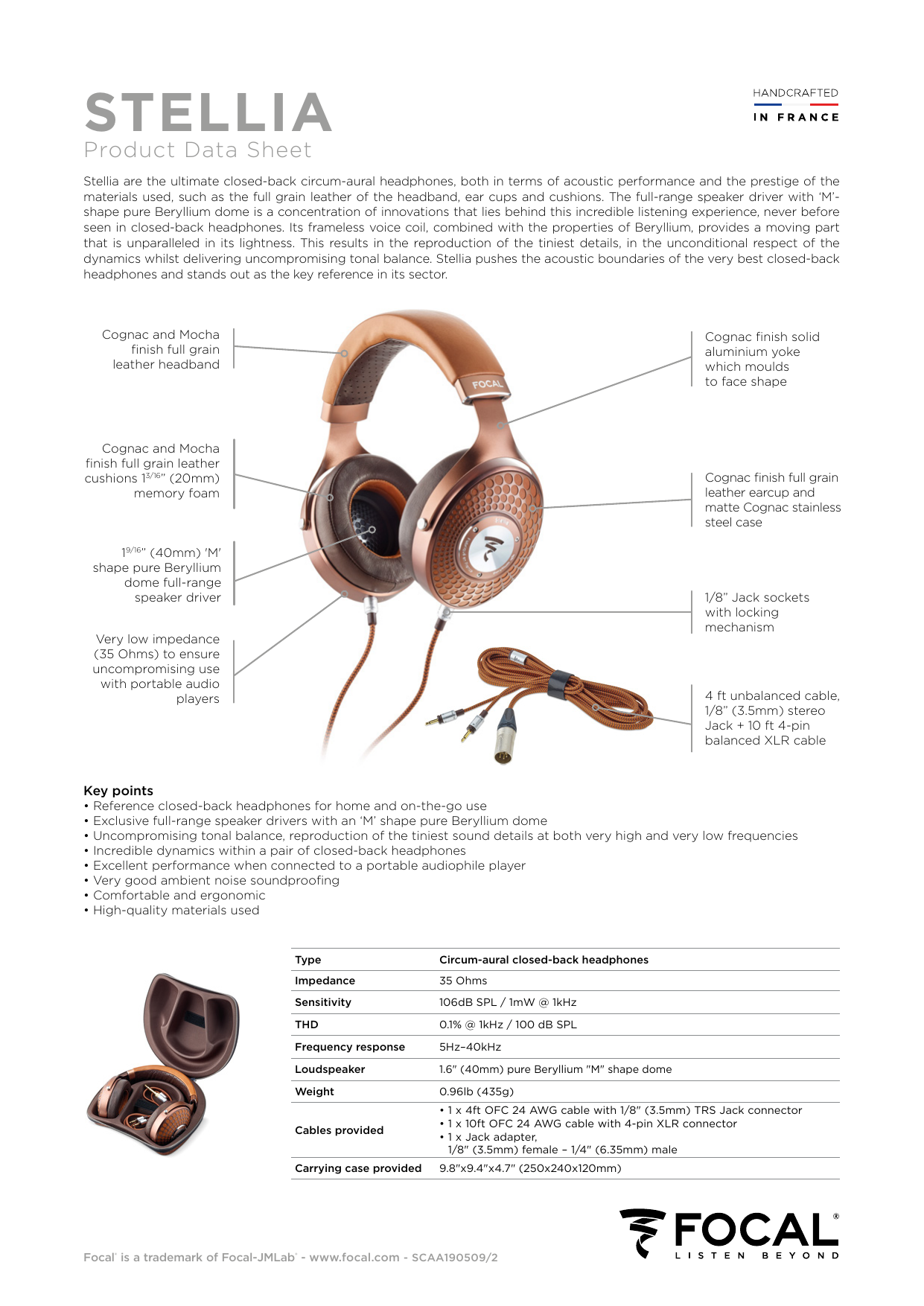 focal stellia specs