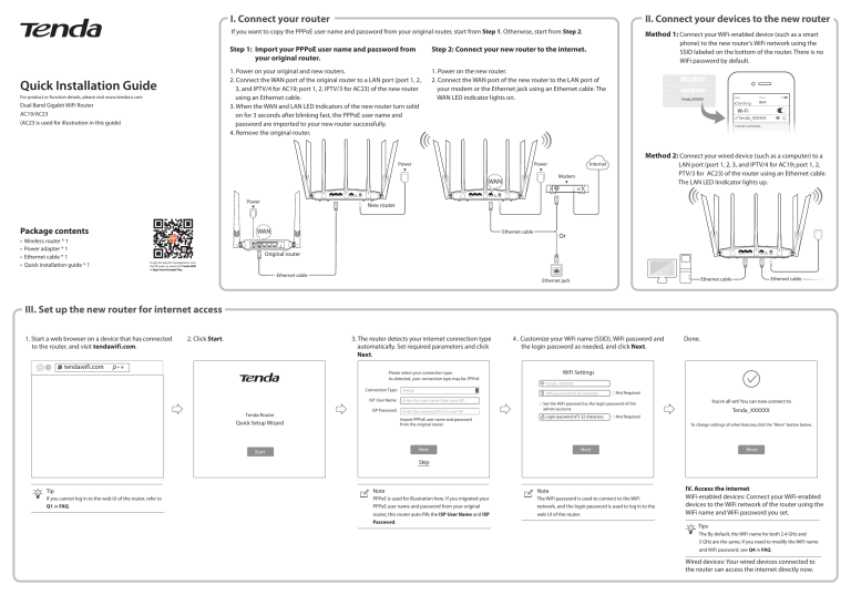 Tenda AC23 Installation guide | Manualzz