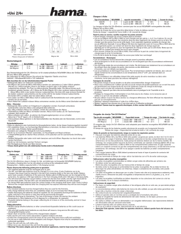 Hama 72057086 Set Uni 2/4   4x2.3Ah Benutzerhandbuch | Manualzz