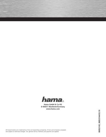 Hama 00053143 Manuale del proprietario | Manualzz