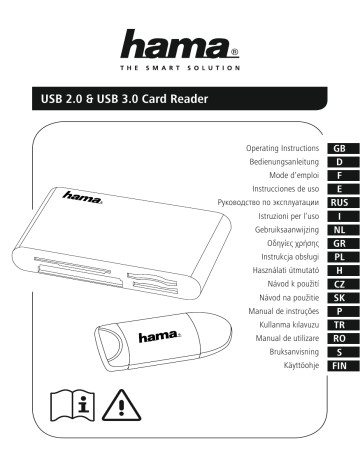 Hama 00039871 USB 3.0 SuperSpeed Card Reader, SD/microSD Manual de usuario | Manualzz