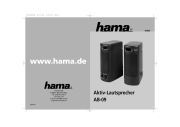 Hama 00042409 Active Loudspeakers AB-09 Benutzerhandbuch | Manualzz