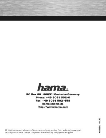 Hama 00095593 3D Shutter Glasses for Panasonic 3D TVs, radio Manuel du propriétaire | Manualzz