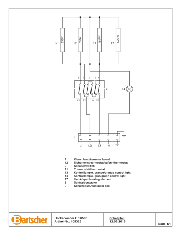Bartscher 105325 Stock Pot Stove E 1k500 Wiring Diagram Manualzz Bartscher 105325 Stock Pot Stove E, Stove Wiring Diagram Pdf