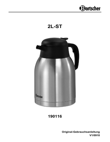Bartscher 190116 Thermo jug 2L-ST Operating instructions | Manualzz