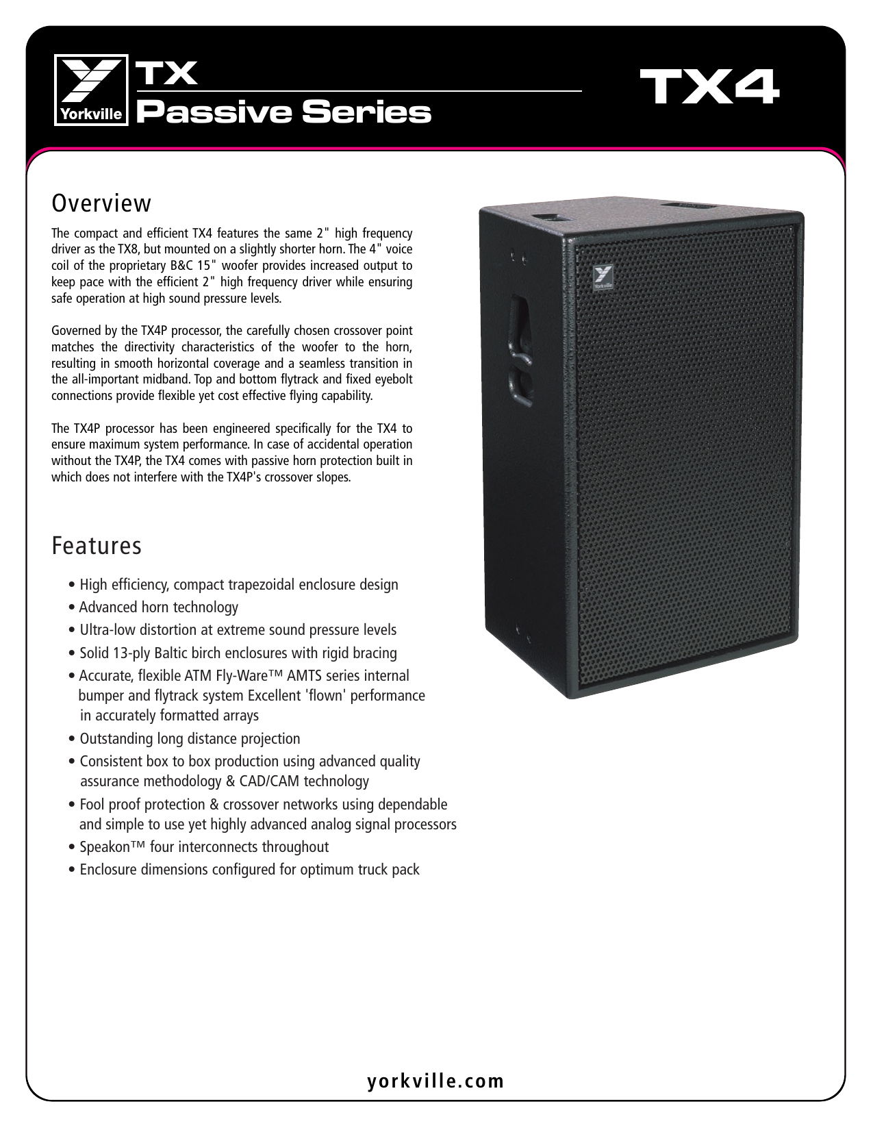 Yorkville tx4 Clearance