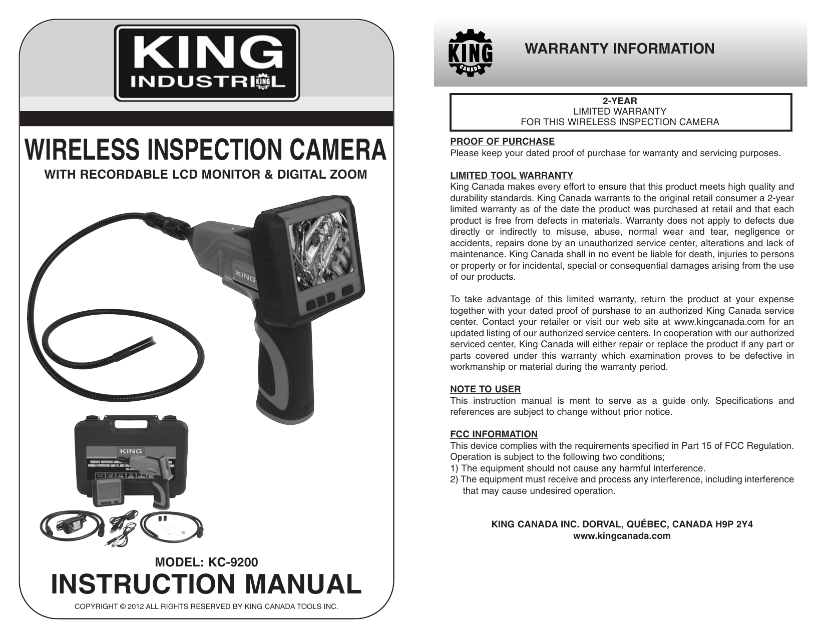 king inspection camera