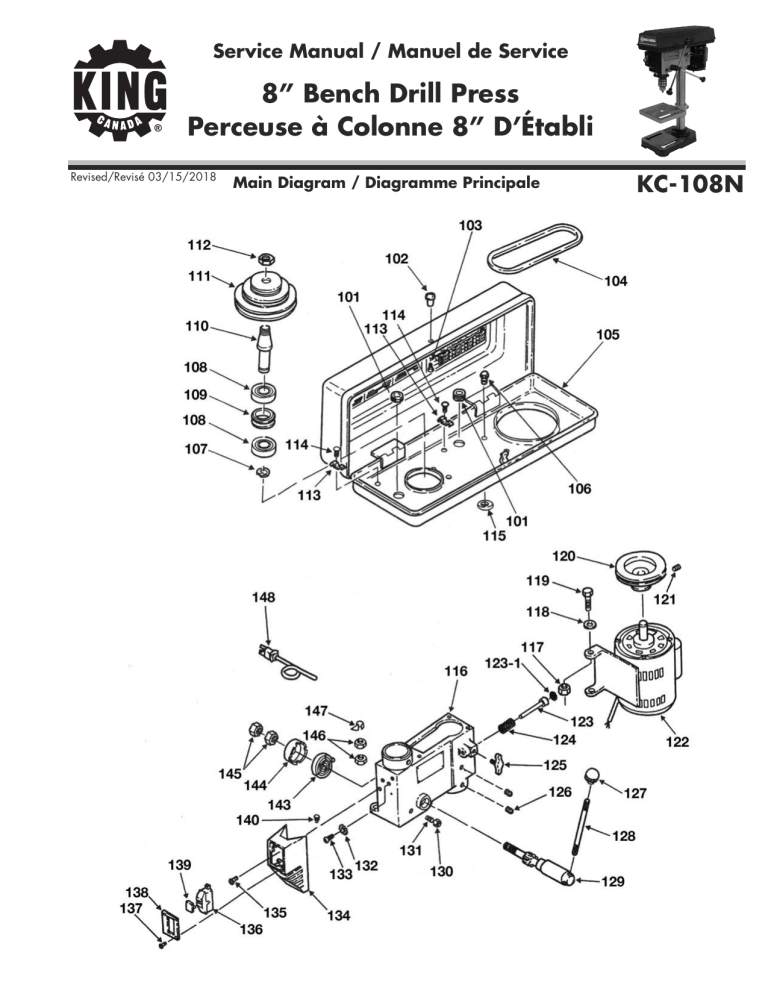 King Canada KC108N User manual Manualzz