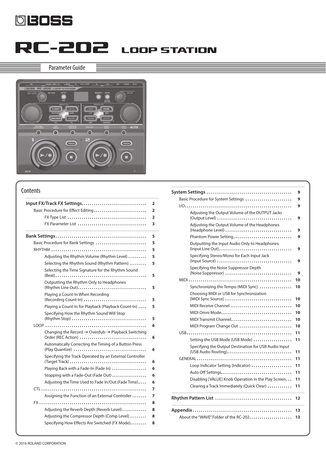 Boss Rc 202 Loop Station Owner Manual Manualzz