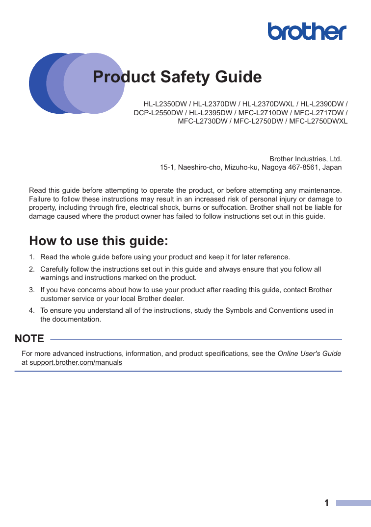 Brother Mfc L2750dw Xl Guide Manualzz