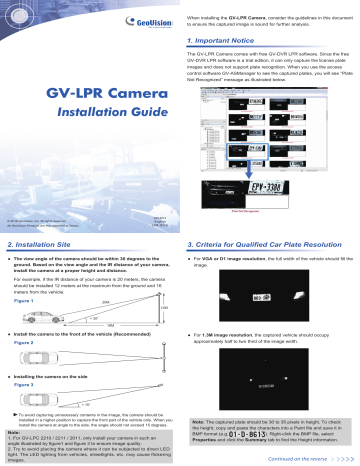 GeoVision LPR Camera Installation Guide | Manualzz