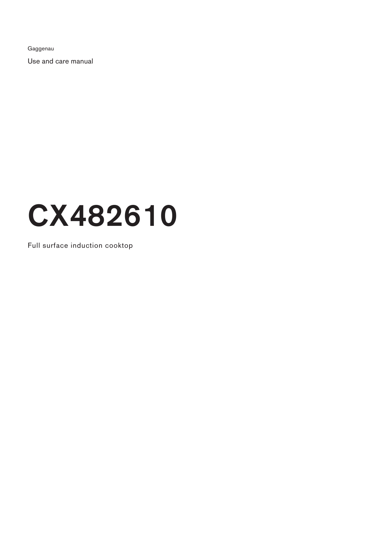 Gaggenau Cx 4 610 Cx4610 Cx 4 Owner S Manual Manualzz