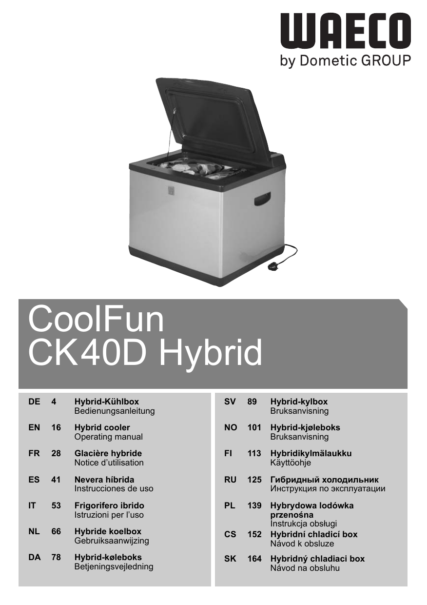 User manual Waeco CoolFreeze CDF-35 (English - 140 pages)