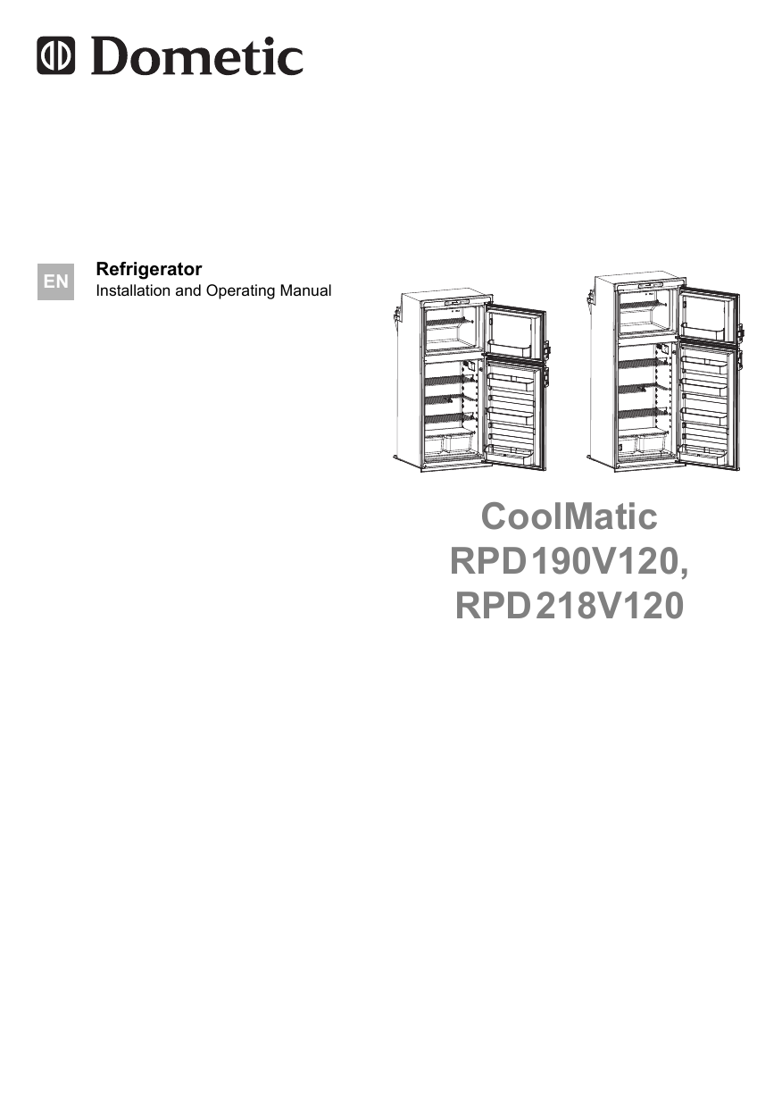 Dometic Coolmatic Rpd190v120 Rpd218v120 Installation Guide Manualzz