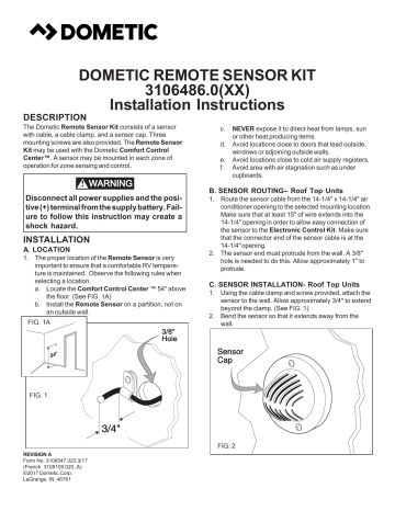 Dometic - 3106486.008 - Sensor Kit Remote