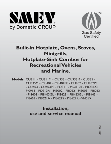 dometic oven cooktop and grill manual