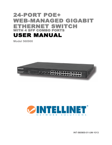 Intellinet 24-Port Gigabit Ethernet PoE  Web-Managed Switch with 4 SFP Combo Ports User Manual | Manualzz