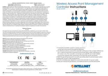 Intellinet Wireless Access Point Management Controller, 525749 Manuel utilisateur | Manualzz
