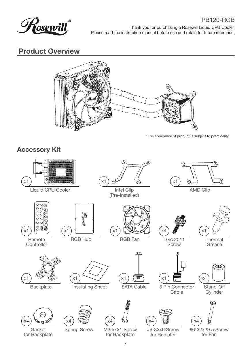 rosewill aio