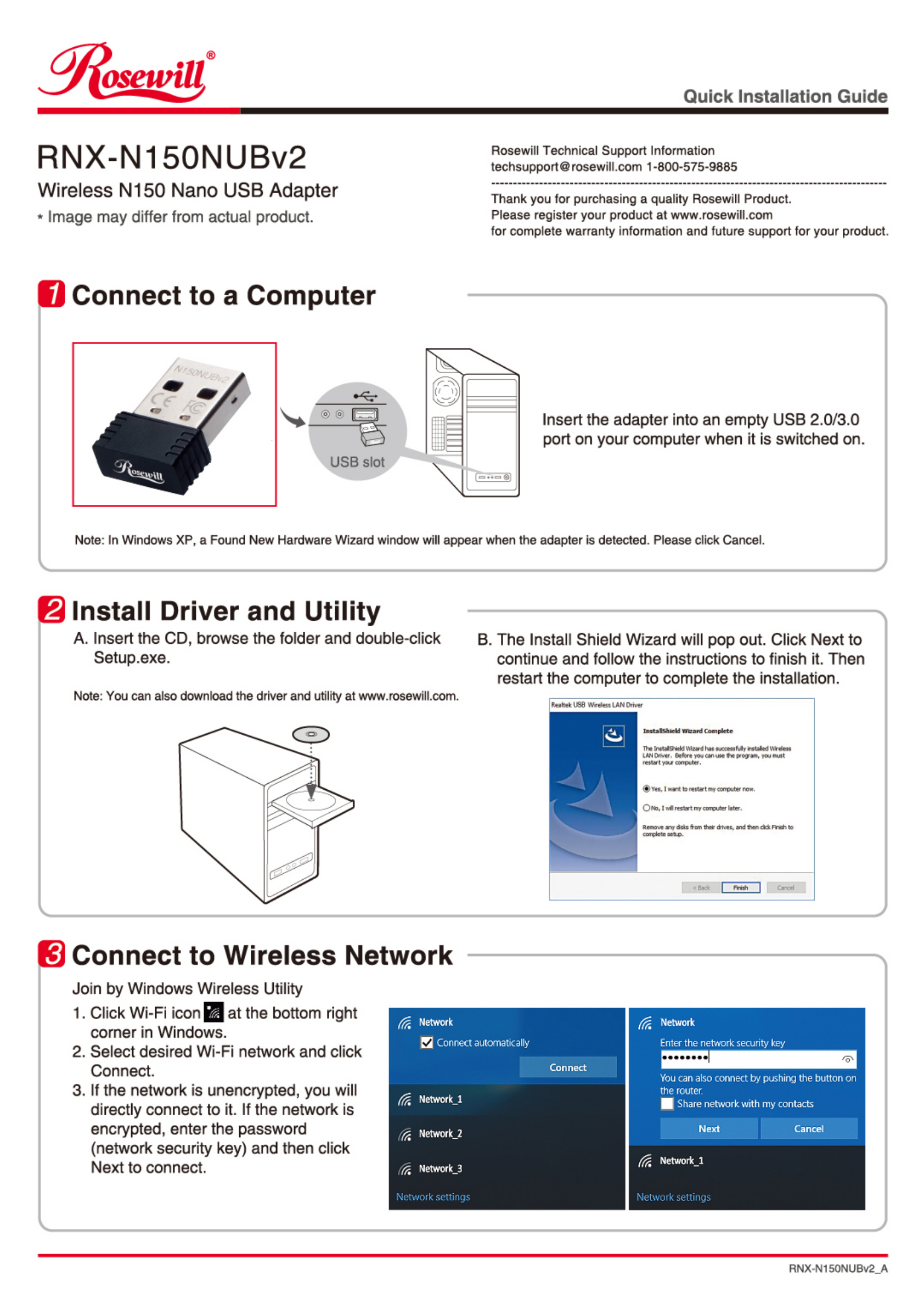 rosewill wireless adapter drivers windows xp