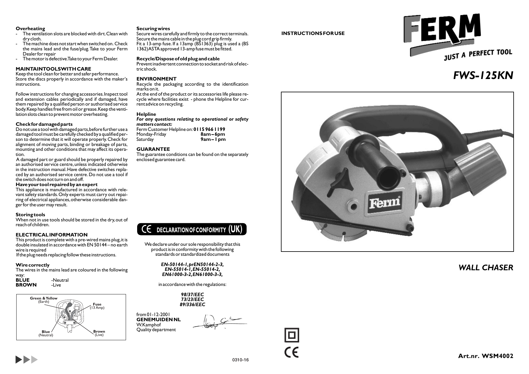 Image of Ferm WSM1004 wall mounted router