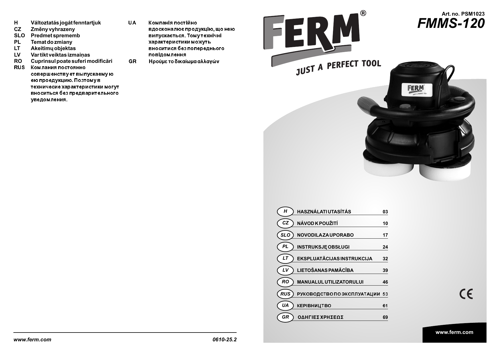 Ferm Psm1023 Uzivatelsky Manual Manualzz