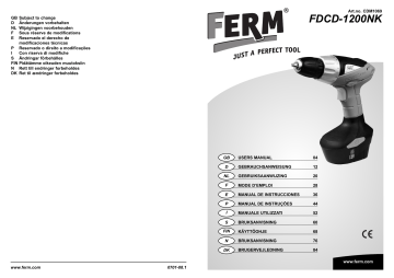 Ferm CDM1069 FDCD-1200NK Cordless drill 12V Benutzerhandbuch | Manualzz