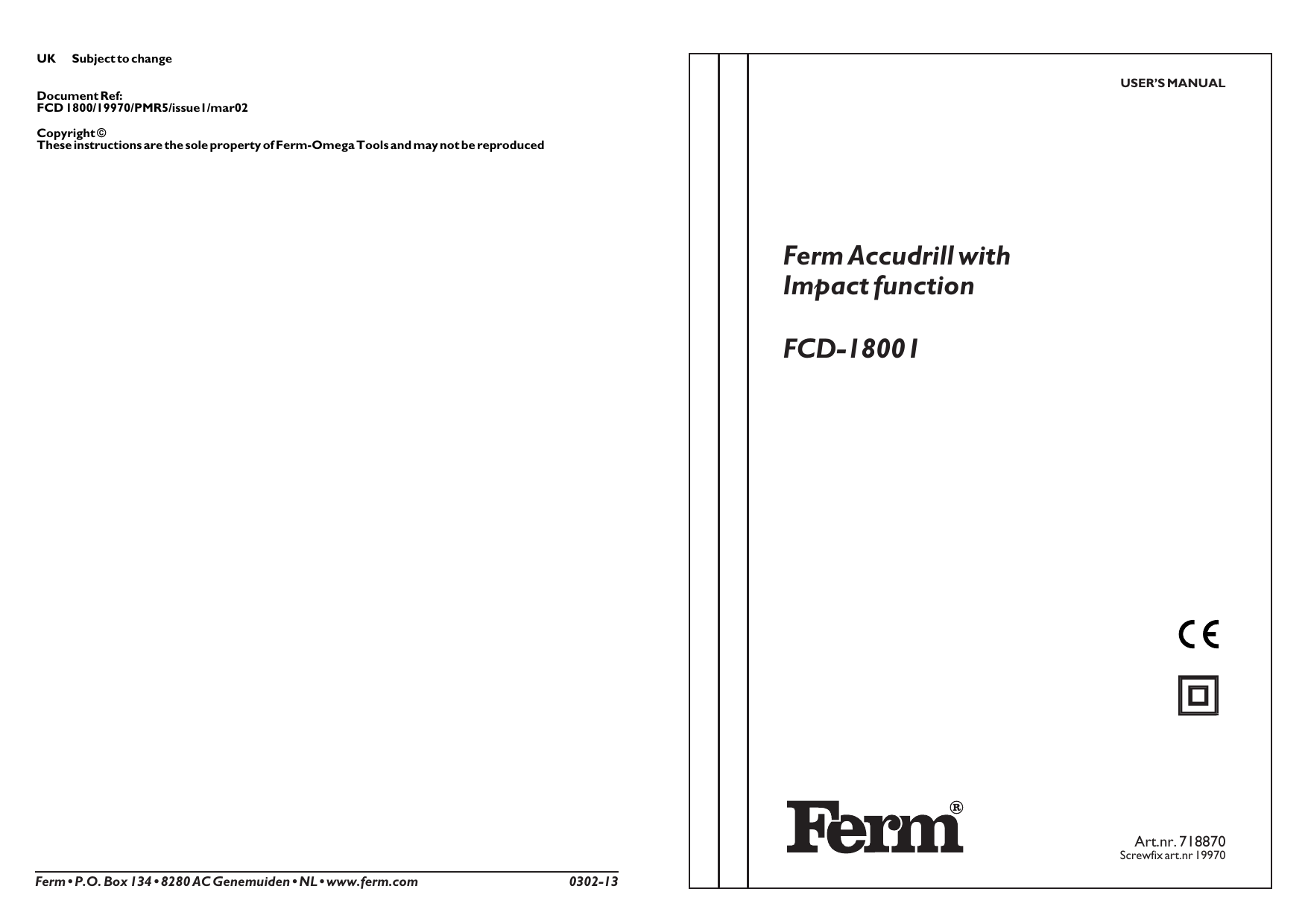 Image of Ferm FPD-13/500 bolt maker
