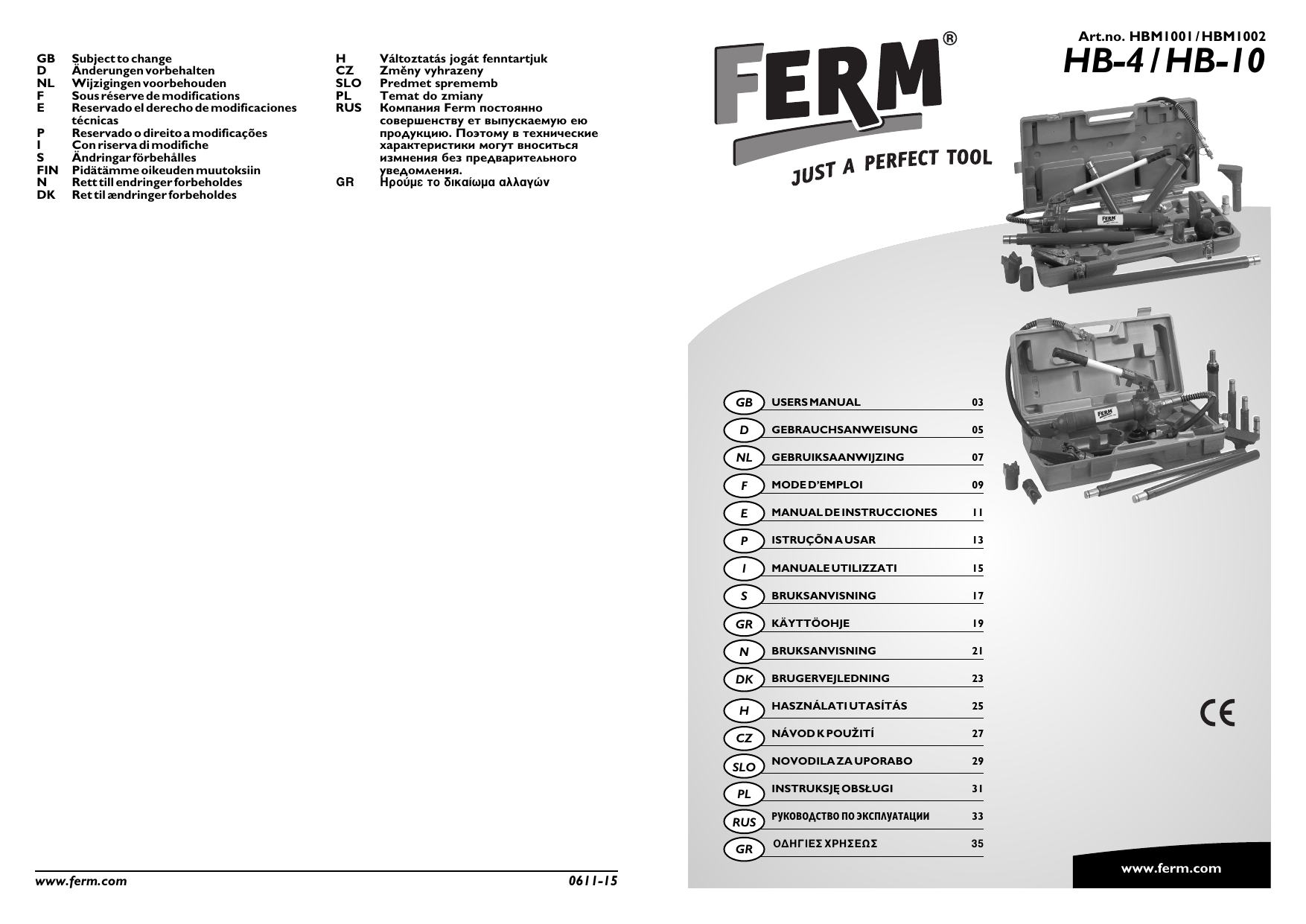 Ferm Hbm1002 Manual Manualzz