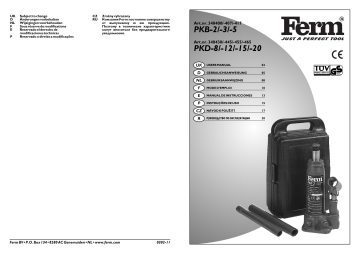 Ferm Jbm1002 Pkb 3 Bottle Jack 3t Benutzerhandbuch Manualzz