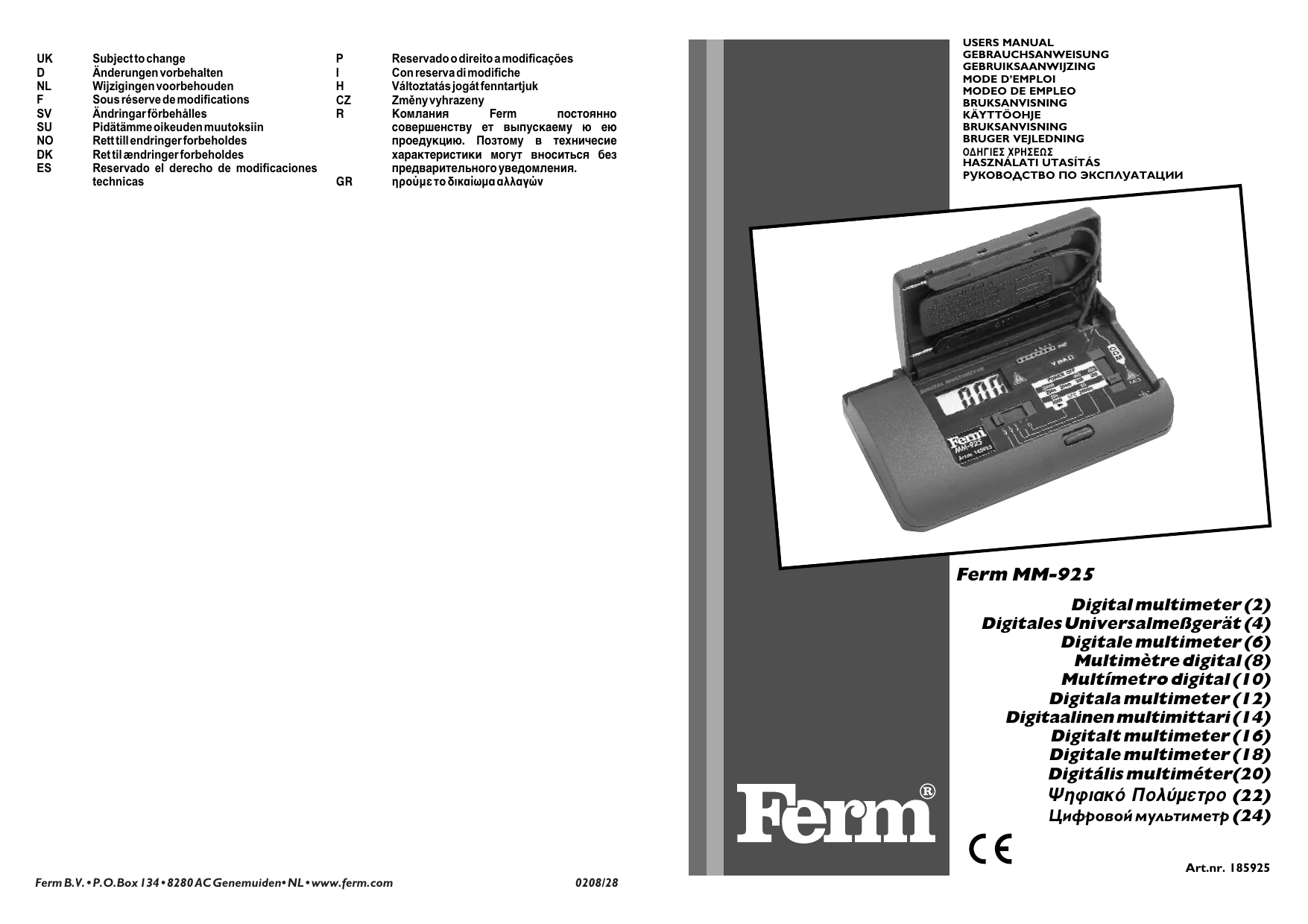 Ferm Mmm1005 User Manual Manualzz