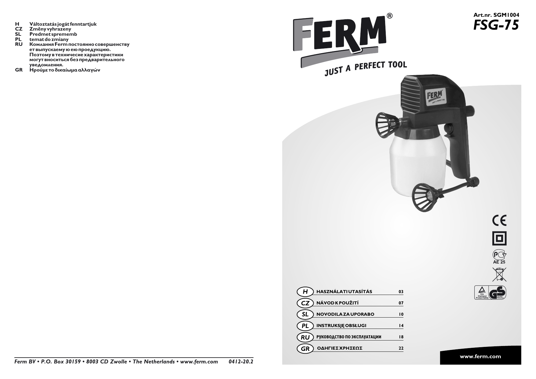 Ferm Sgm1004 User Manual Manualzz