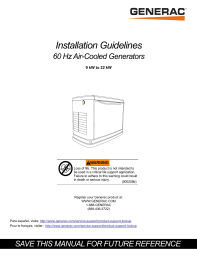 Generac 16 kW G0070361 - User manual, Manual, Owner's manual
