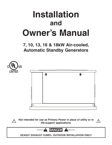 Generac 18 kW G0054160 Manual | Manualzz