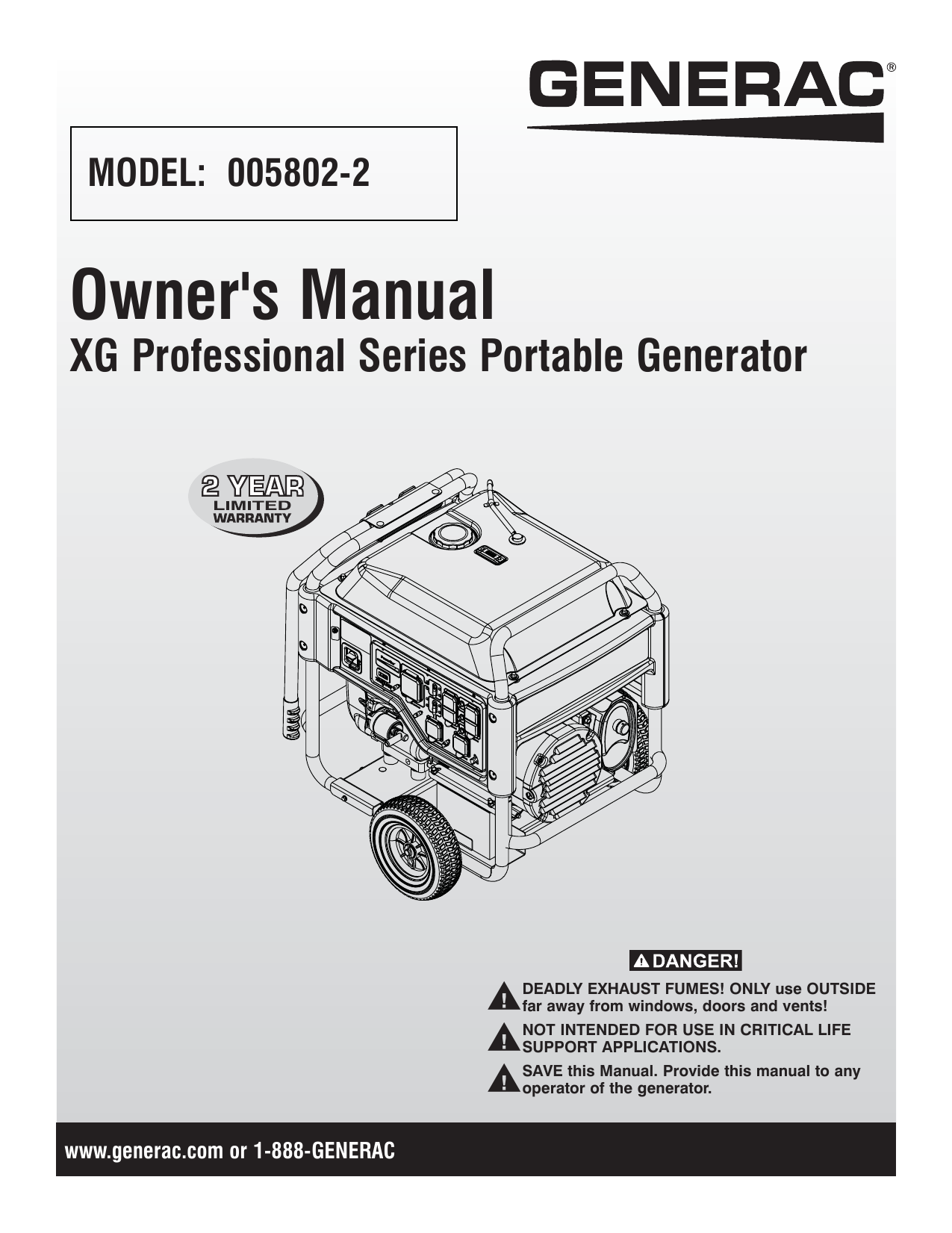Mi Desbrozadora Prende Pero Se Apaga Generac XG10000E G0058022 Portable Generator Manual | Manualzz