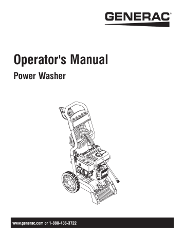 Generac 2500 PSI 0060200 Power Washer Manual | Manualzz