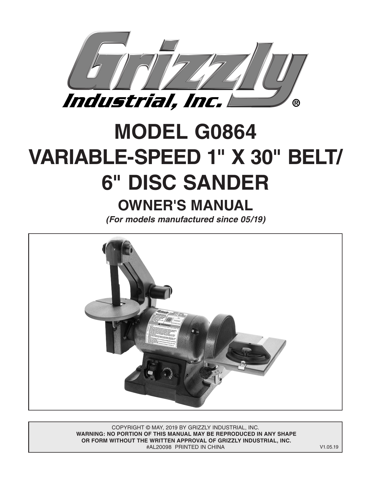 grizzly edge sander