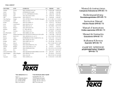 Teka GFH 73 Built-in hood Benutzerhandbuch