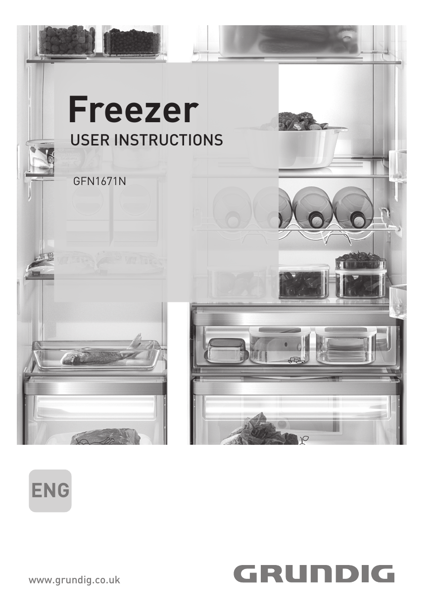 Grundig GFN1671 A+ No Frost Tall Freezer Manual | Manualzz