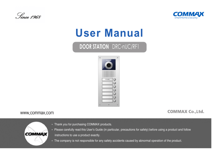 Commax Drc 2 3 4 5 6 7uc Owner S Manual Manualzz