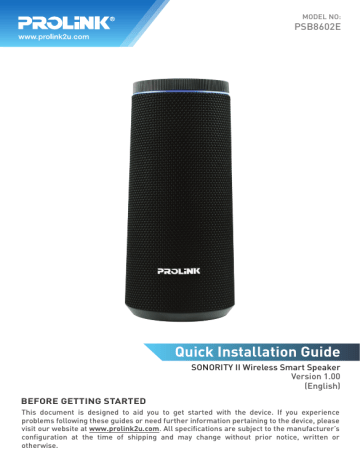 Altec Lansing Voice Activated Smart Security System User Manual