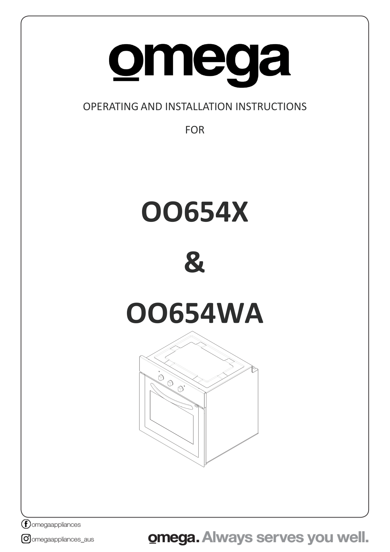 Omega OO654WA Oven Instruction Manual Manualzz