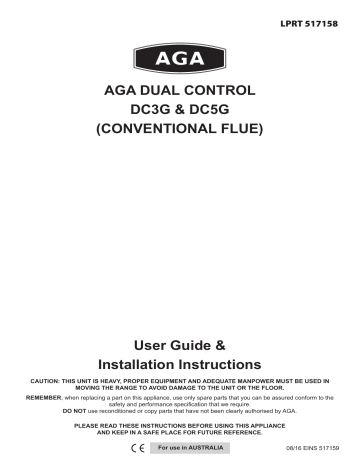 AGA Dual Control Conventional Flue User Guide | Manualzz