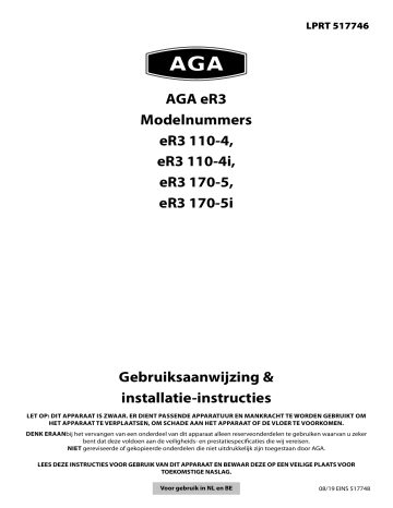 AGA eR3 110 and 170 User and Installatie gids | Manualzz