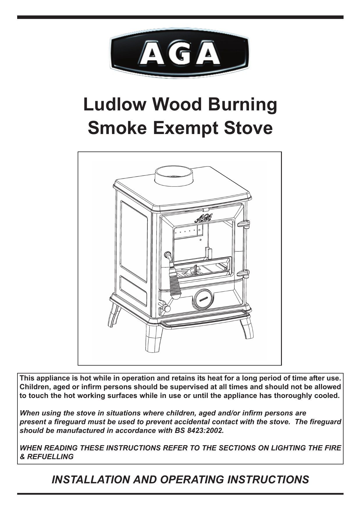 AGA Ludlow Stove - Wood Burning Owner's manual | Manualzz