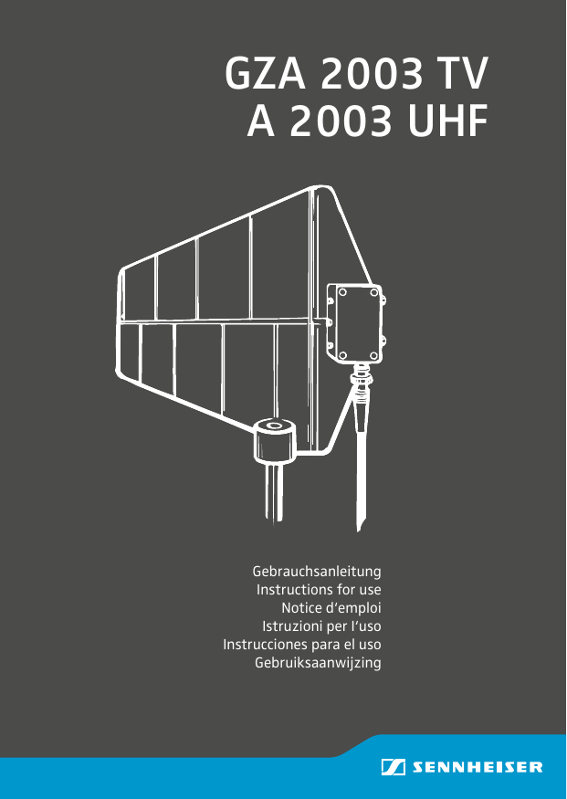 Sennheiser A 03 Uhf Instruction Manual Manualzz