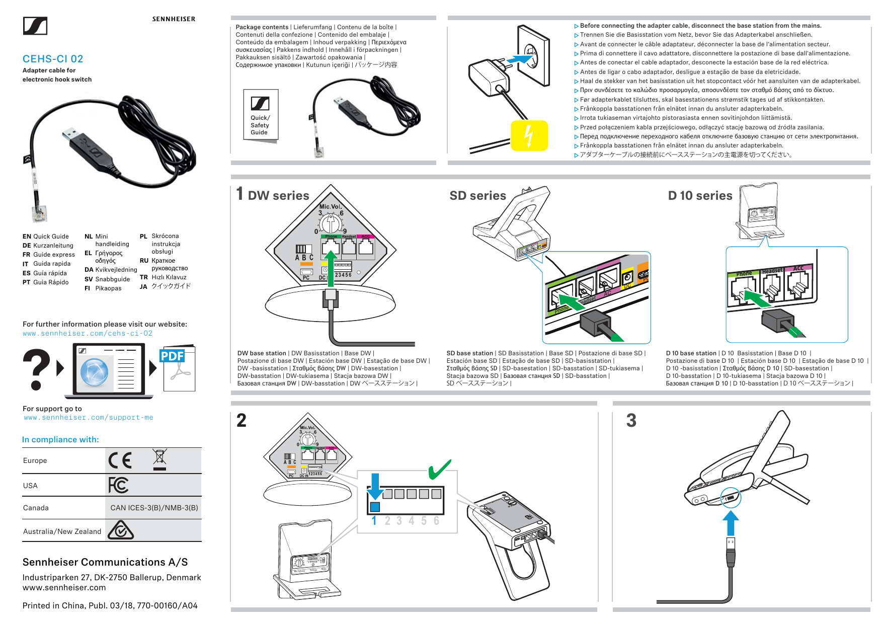 Sennheiser Cehs Ci 02 Quick Guide Manualzz
